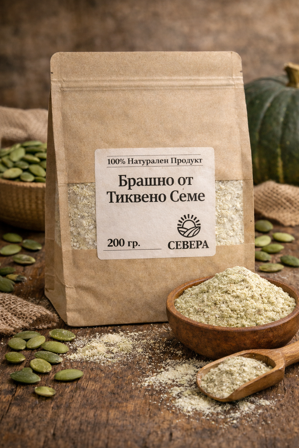 Тиквено Брашно от 100% тиквено семе!